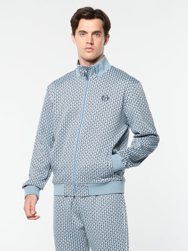 Sergio Tacchini Paolo Knit Track Jacket- Faded Denim