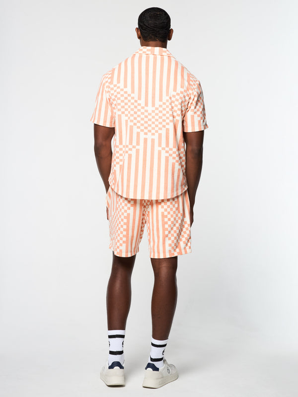 Sergio Tacchini Piastrella Terry Cabana Shirt- Canyon Sunset