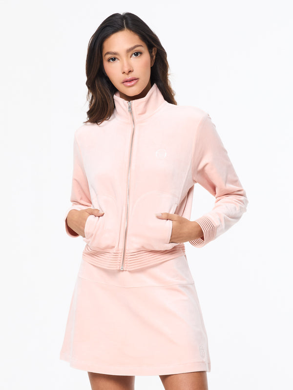 Sergio Tacchini Piera Velour Track Jacket- Evening Sand