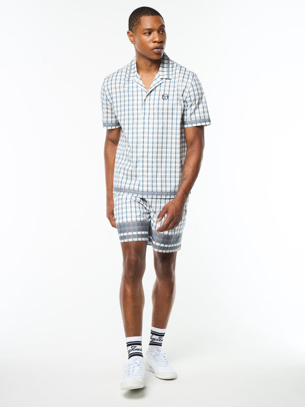 Sergio Tacchini Quadretto Cabana Shirt- Brilliant White