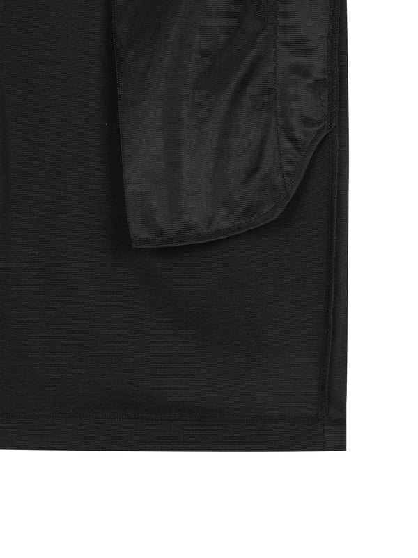 Sergio Tacchini Resort Waffle Pintuck Shorts- Black/Black