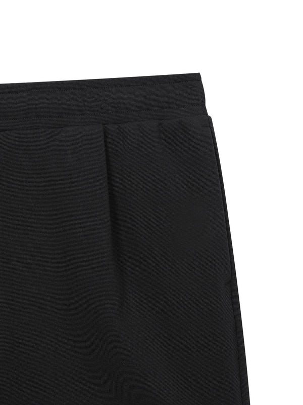 Sergio Tacchini Resort Waffle Pintuck Shorts- Black/Black