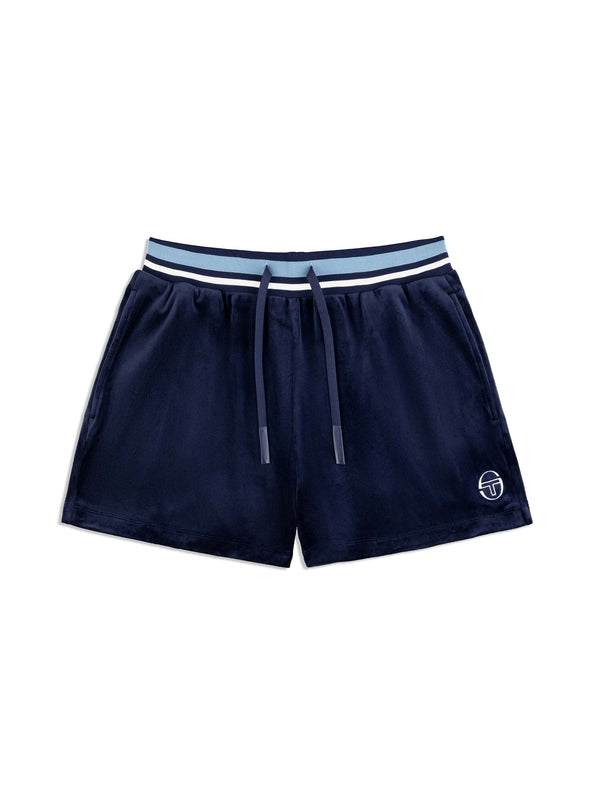 sergio tacchini Adele Velour Short- Maritime Blue
