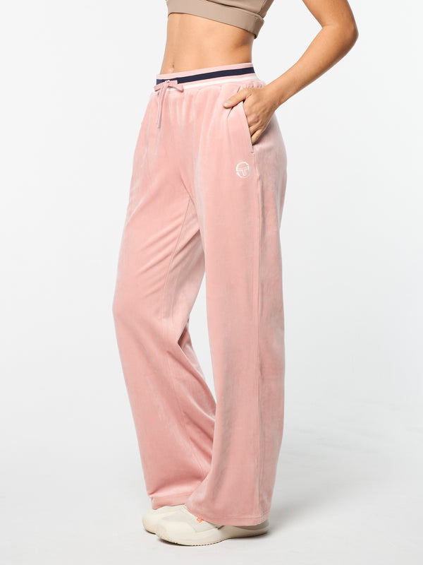 Sergio Tacchini Adele Velour Track Pant- Pale Mauve