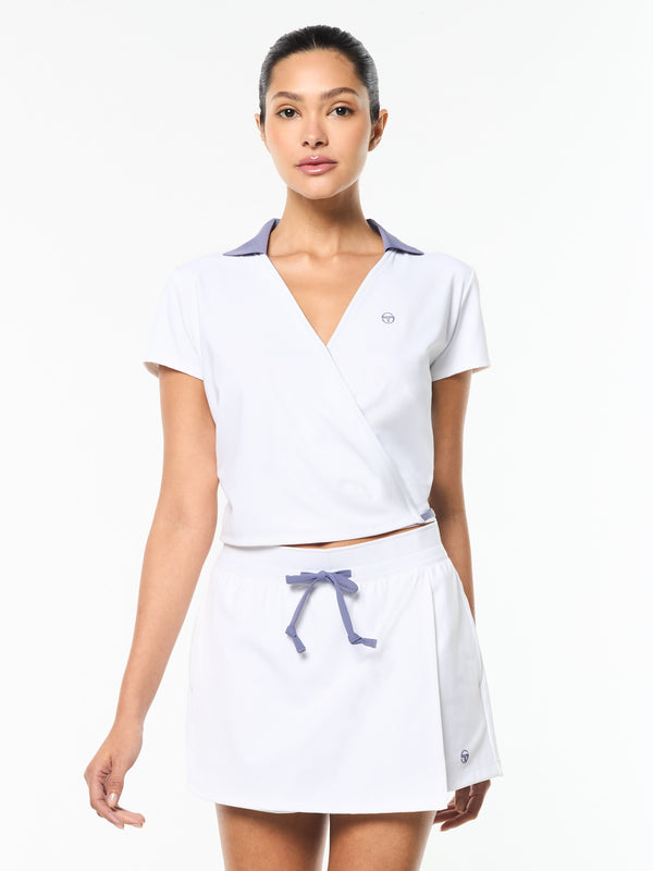 Sergio Tacchini Agata Wrap Polo- Brilliant White