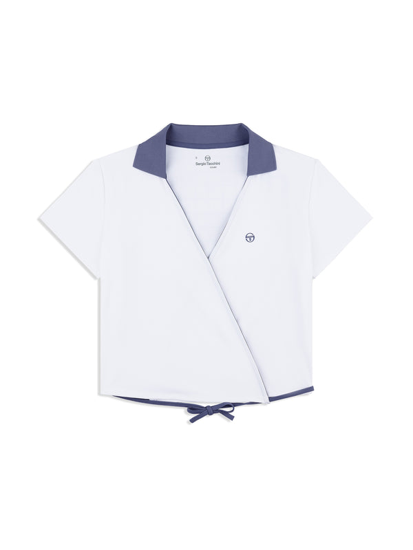 sergio tacchini Agata Wrap Polo- Brilliant White