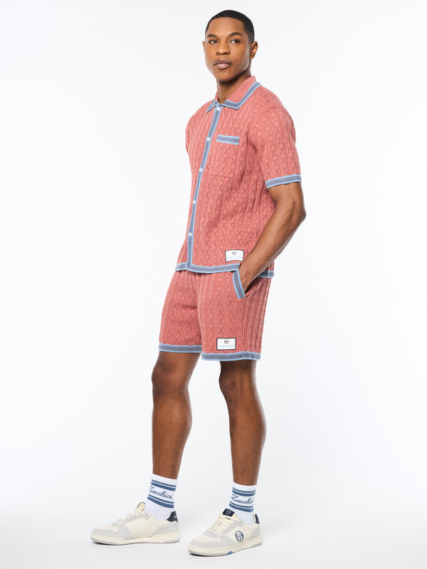 Sergio Tacchini Aldo Pointelle Polo- Light Mahogany