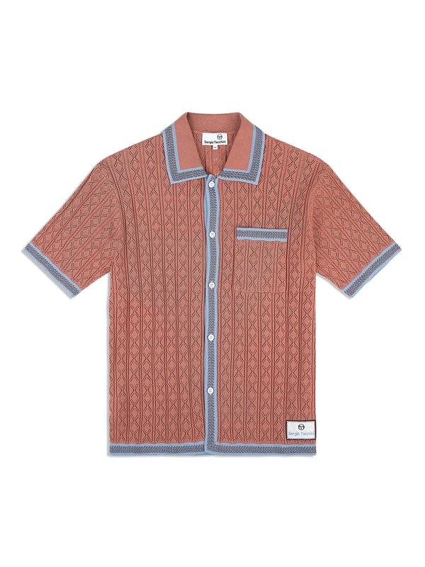 sergio tacchini Aldo Pointelle Polo- Light Mahogany