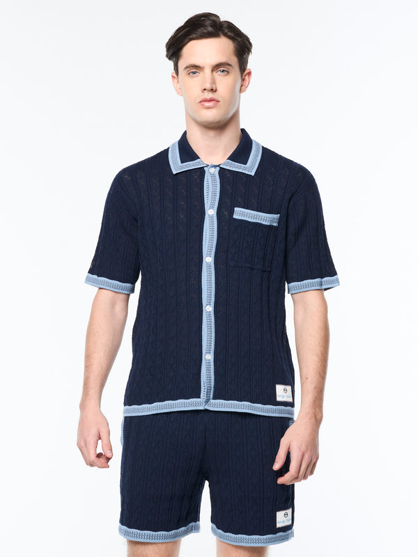 Sergio Tacchini Aldo Pointelle Polo- Maritime Blue