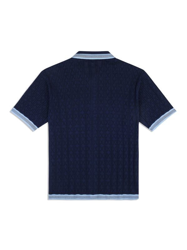 Sergio Tacchini Aldo Pointelle Polo- Maritime Blue