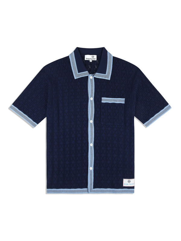 sergio tacchini Aldo Pointelle Polo- Maritime Blue
