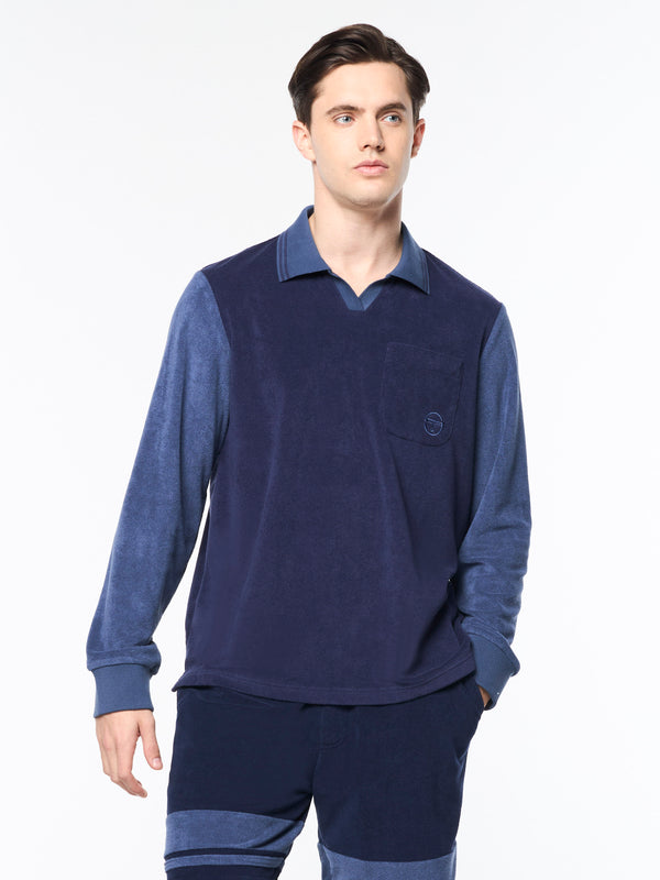 Sergio Tacchini Alvar Long Sleeve Polo- Eclipse