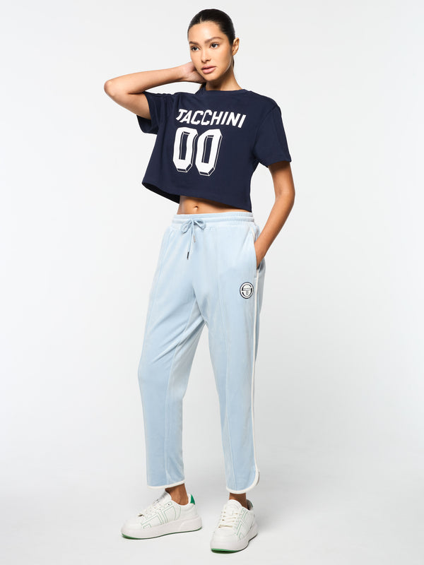 Sergio Tacchini Amore Crop T-Shirt- Maritime Blue