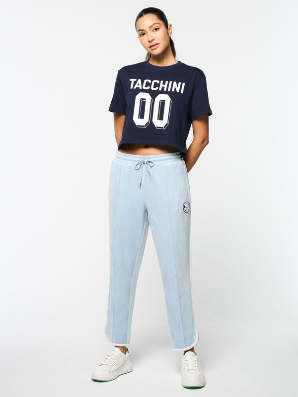 Sergio Tacchini Amore Crop T-Shirt- Maritime Blue
