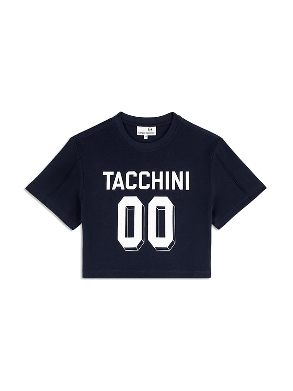 sergio tacchini Amore Crop T-Shirt- Maritime Blue