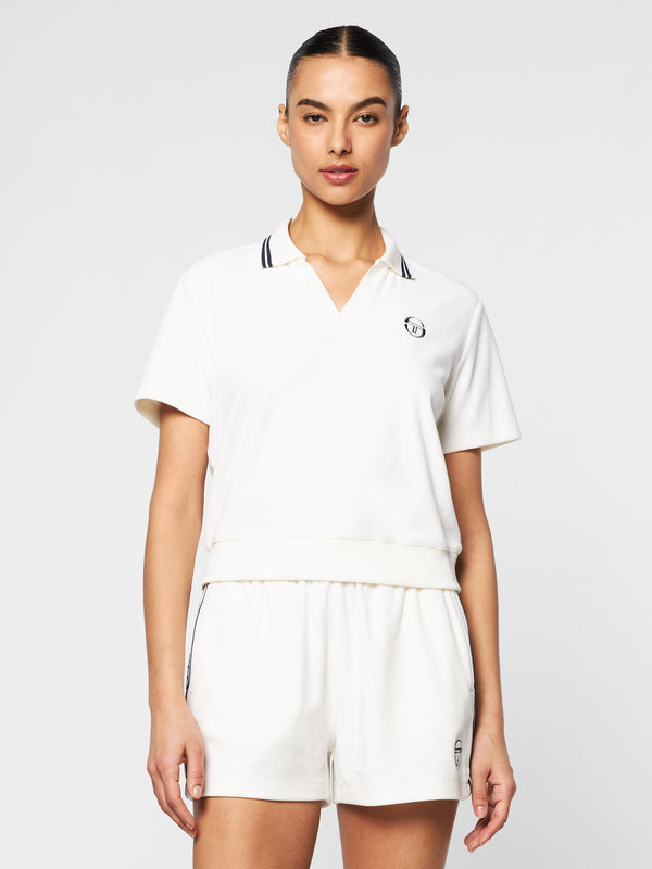 Sergio Tacchini Atri Velour Polo- Gardenia