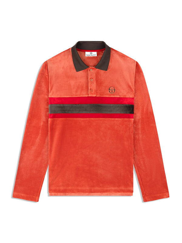 sergio tacchini Banda Velour Polo- Hot Sauce