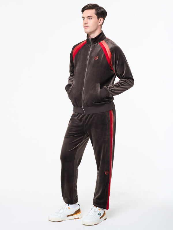 Sergio Tacchini Banda Velour Track Jacket- Mulch