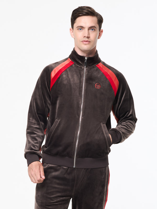 Sergio Tacchini Banda Velour Track Jacket- Mulch