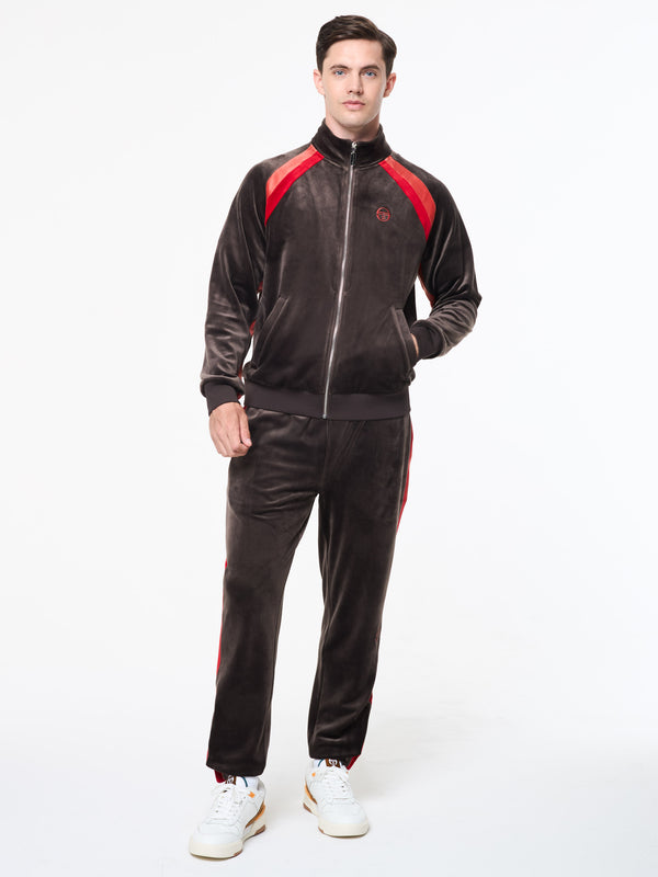 Sergio Tacchini Banda Velour Track Jacket- Mulch