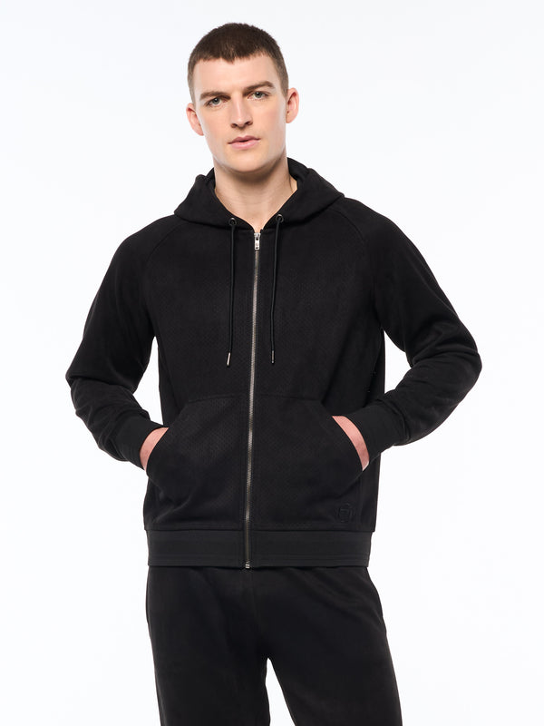 Sergio Tacchini Camoscio Hoodie- Black Beauty