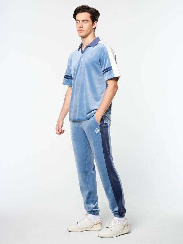 Sergio Tacchini Cielo Velour Polo- Faded Denim