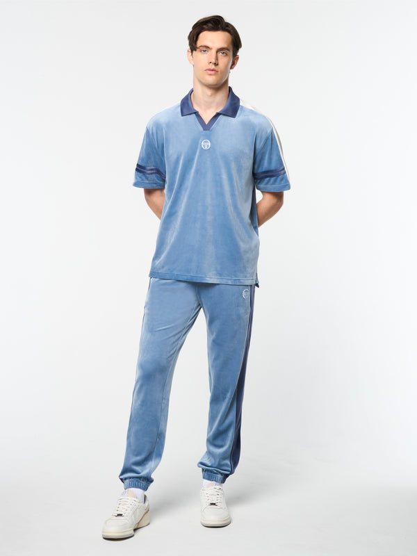 Sergio Tacchini Cielo Velour Polo- Faded Denim