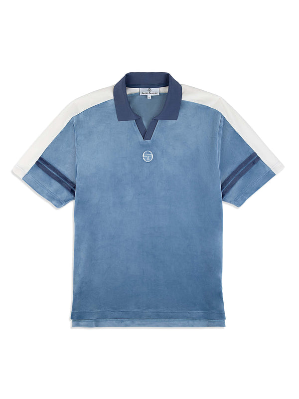 sergio tacchini Cielo Velour Polo- Faded Denim