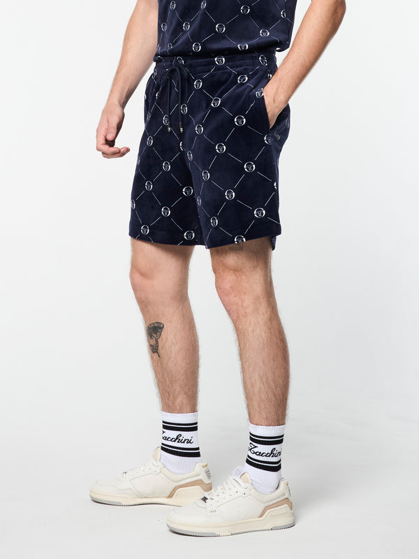 Sergio Tacchini Cosimo Velour Short- Maritime Blue