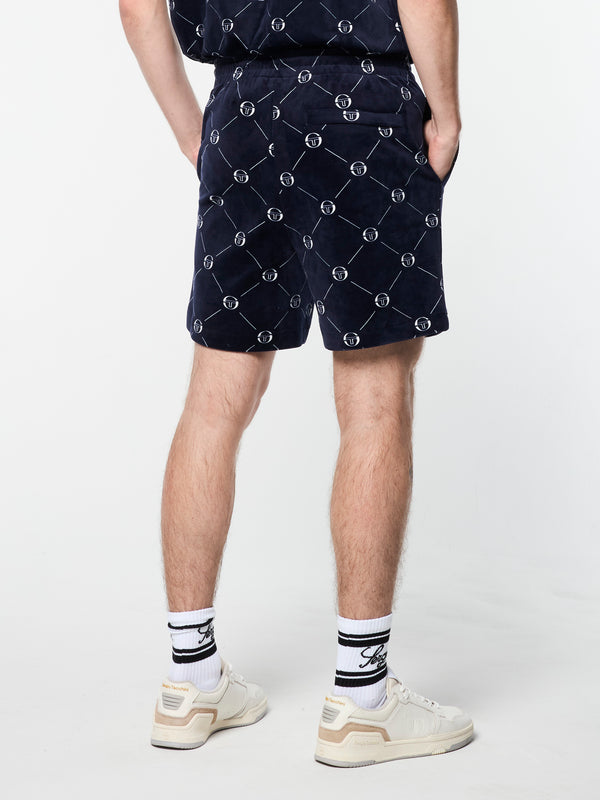 Sergio Tacchini Cosimo Velour Short- Maritime Blue