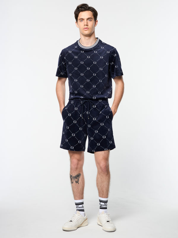 Sergio Tacchini Cosimo Velour Short- Maritime Blue