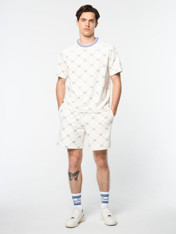 Sergio Tacchini Cosimo Velour T-Shirt- Gardenia