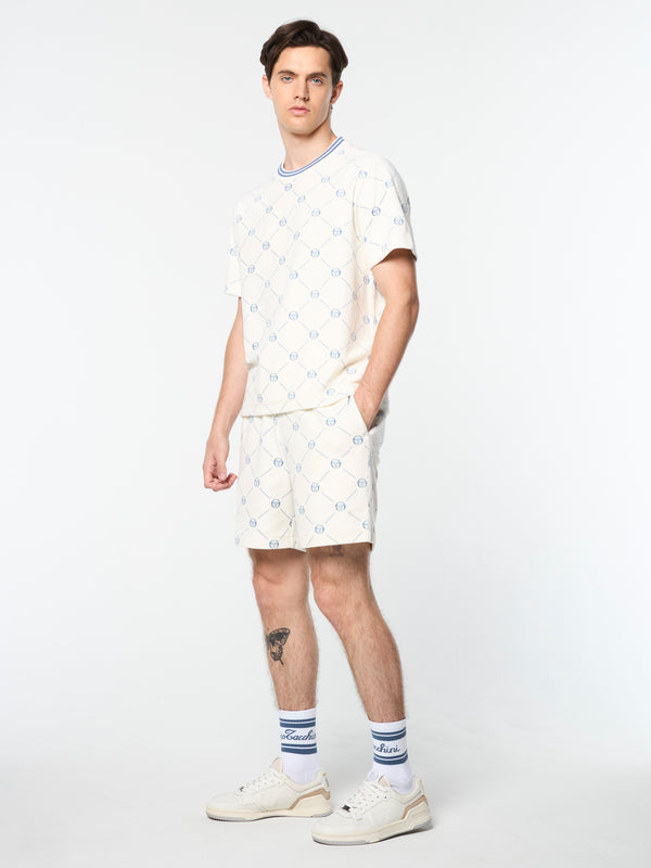 Sergio Tacchini Cosimo Velour T-Shirt- Gardenia