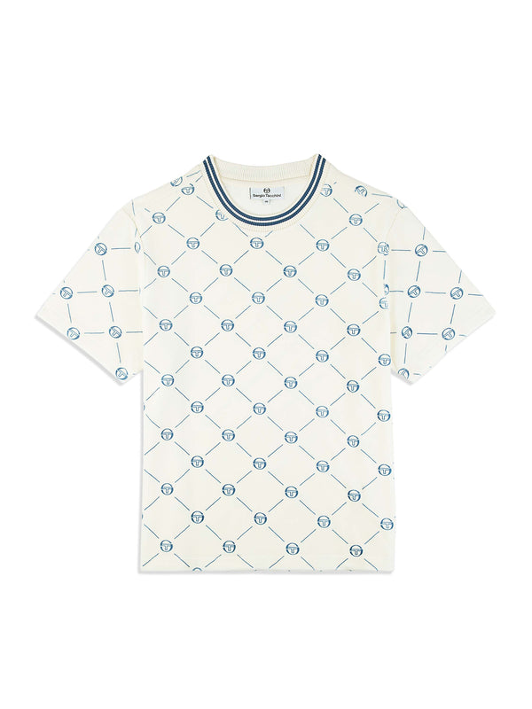 sergio tacchini Cosimo Velour T-Shirt- Gardenia