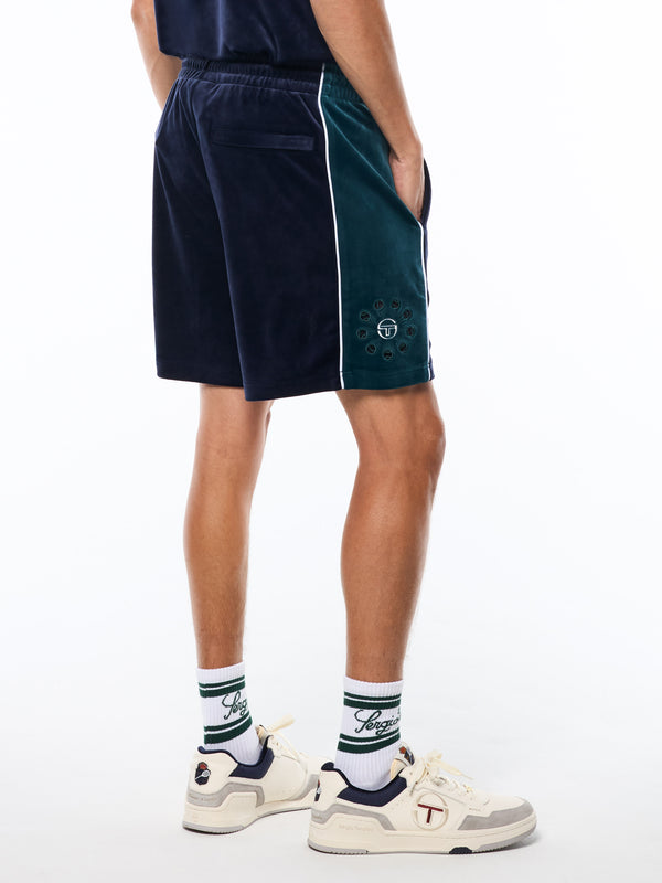 Sergio Tacchini Cresta Velour Short-Maritime Blue
