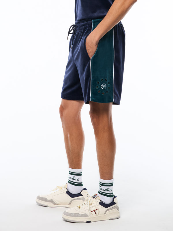 Sergio Tacchini Cresta Velour Short-Maritime Blue