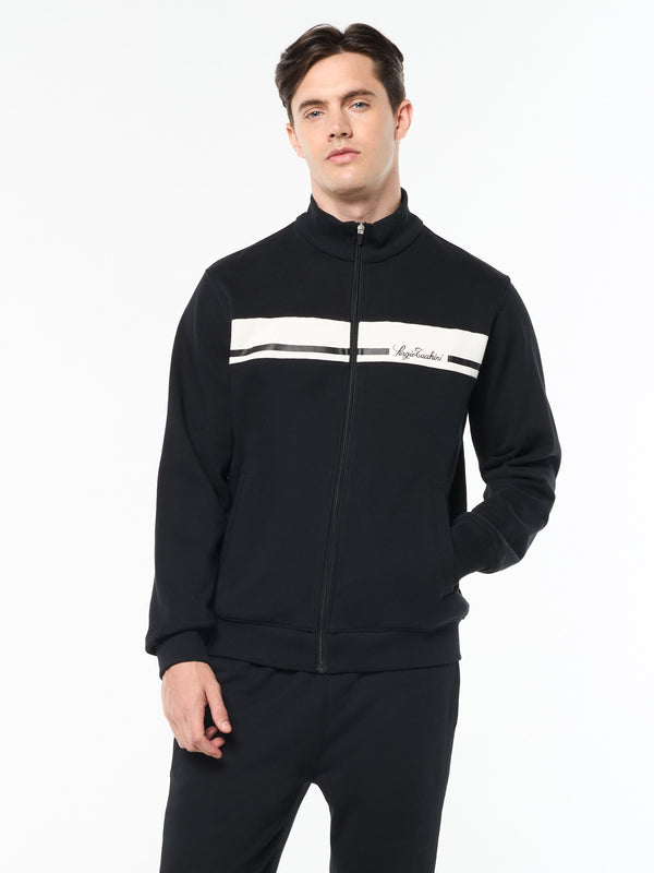 Sergio Tacchini Cursivo Track Jacket- Black Beauty