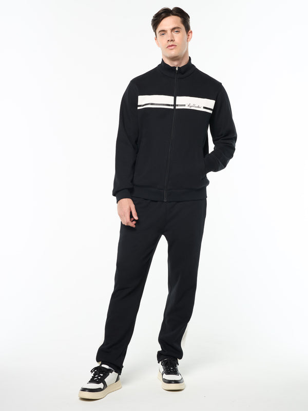 Sergio Tacchini Cursivo Track Jacket- Black Beauty