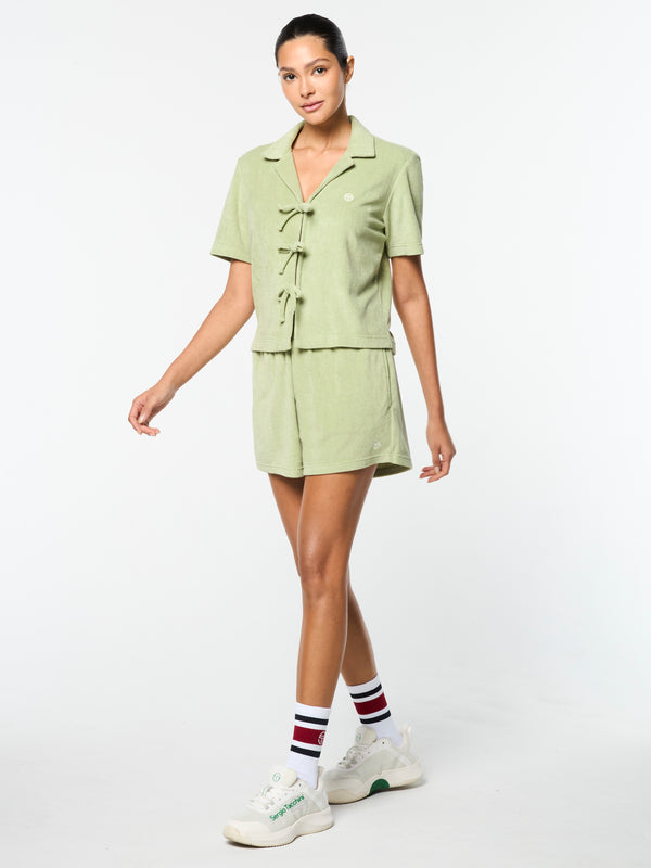 Sergio Tacchini Edda Cropped Shirt- Reseda