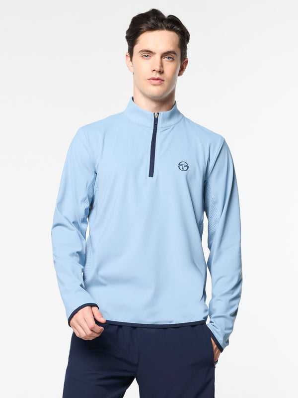 Sergio Tacchini Elio 1/4 Zip Pullover- Faded Denim