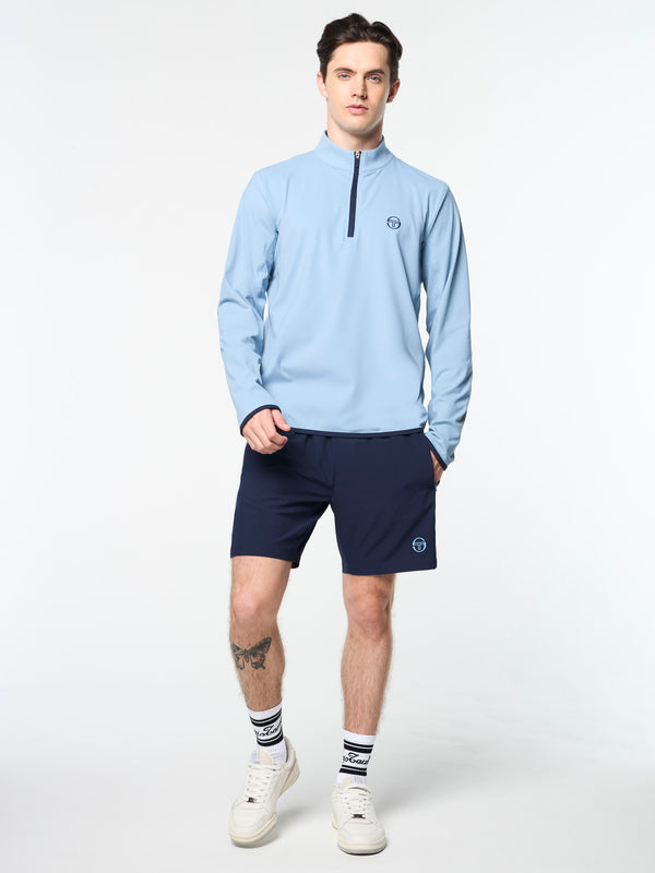 Sergio Tacchini Elio 1/4 Zip Pullover- Faded Denim