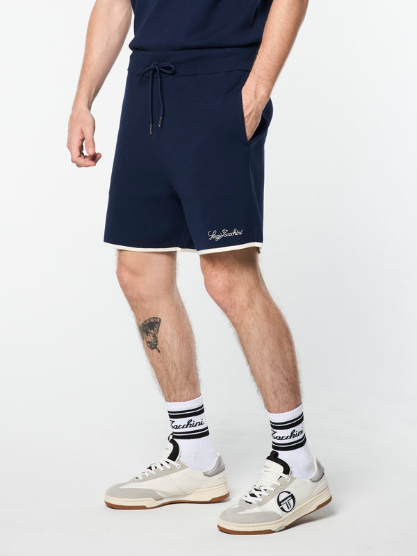 Sergio Tacchini Enzo Knit Shorts- Maritime Blue