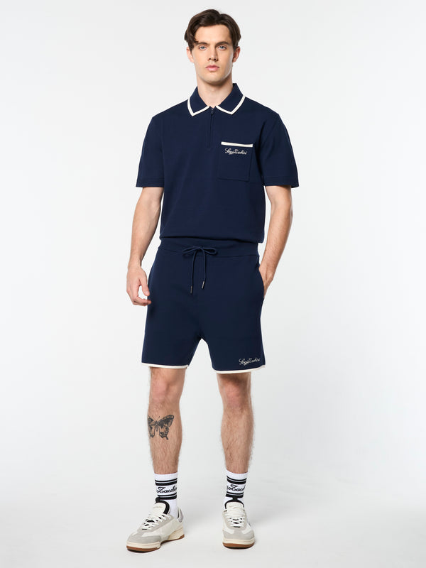 Sergio Tacchini Enzo Knit Shorts- Maritime Blue