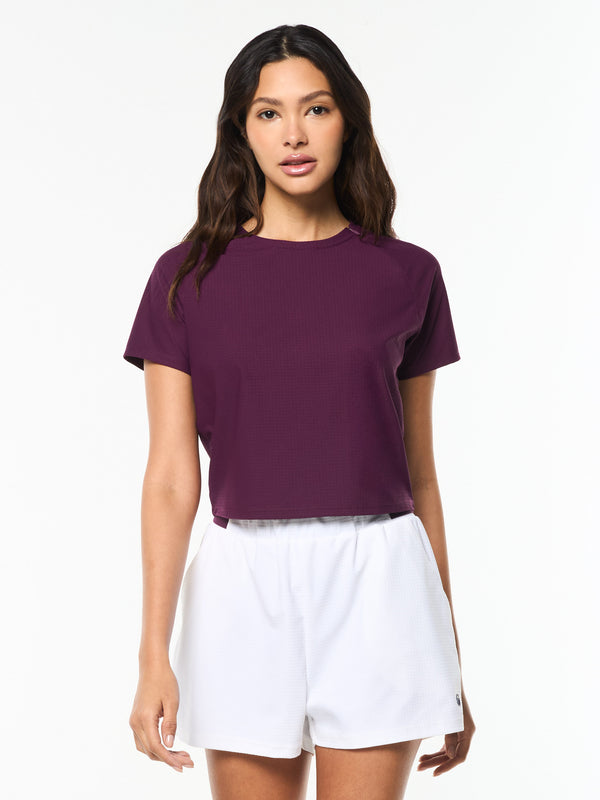 Sergio Tacchini Eva Cropped Top- Potent Purple