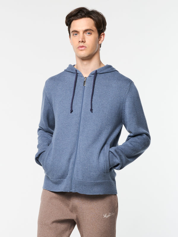 Sergio Tacchini Fausto Knit Hoodie- Faded Denim