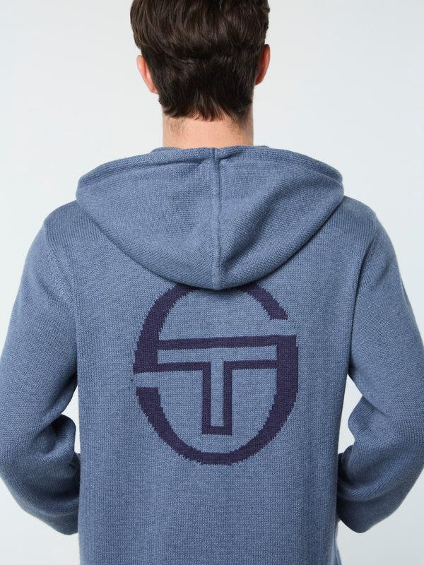 Sergio Tacchini Fausto Knit Hoodie- Faded Denim