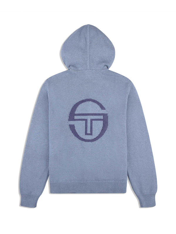 Sergio Tacchini Fausto Knit Hoodie- Faded Denim