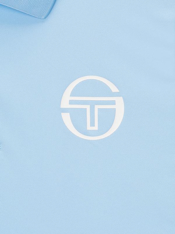 Sergio Tacchini Graphic Polo Shirt- Light Blue