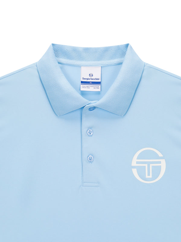 Sergio Tacchini Graphic Polo Shirt- Light Blue