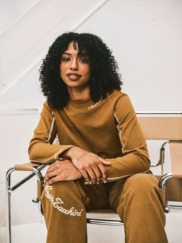 Sergio Tacchini Greta Crewneck- Bronze Brown